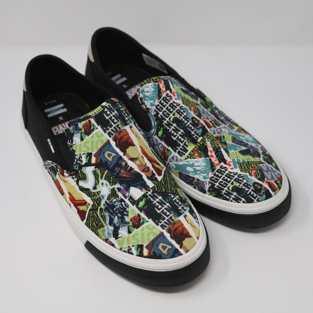Toms x Marvel Baja Slip On Low Tops Avengers New
